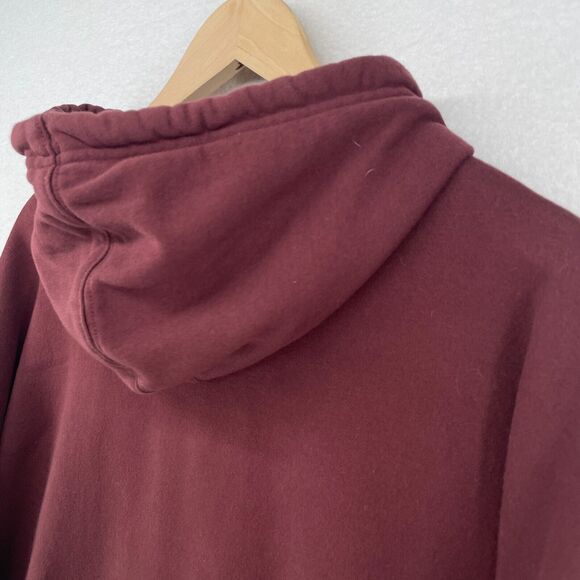 CHAMPION Hoodie Adult XS Classic Fleece Pullover Sport Sweatshirt Jumper Maroon - Picture 6 of 12